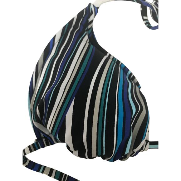 SURFSIDE Classic String Bikini 2PC Set, Blue, White, Black, & Teal, Small, NWT - Picture 5 of 8